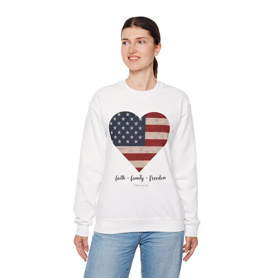 American Flag Patriotic Crewneck Sweatshirts | Vintage Americana Collection