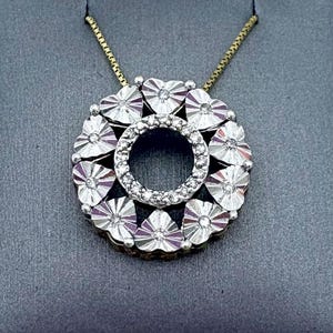 10k solid gold natural diamonds ladies necklace yellow gold
