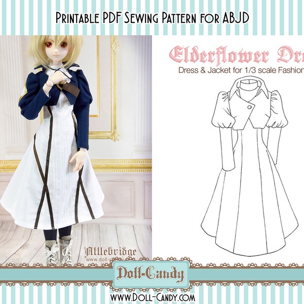 DCP14 - DD Elderflower Dress set pattern Digital Download