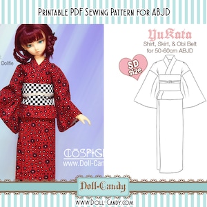 DCP25 - SD/DD Yukata outfit pattern Digital Download