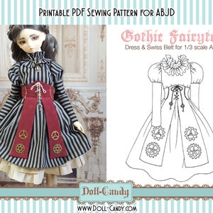 DCP04 - SD size Gothic Fairytale dress pattern Digital Download