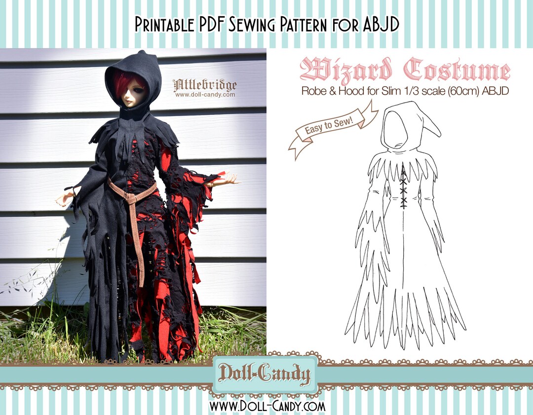 DCP13 1/3 Size Wizard Costume Pattern Digital Download Etsy