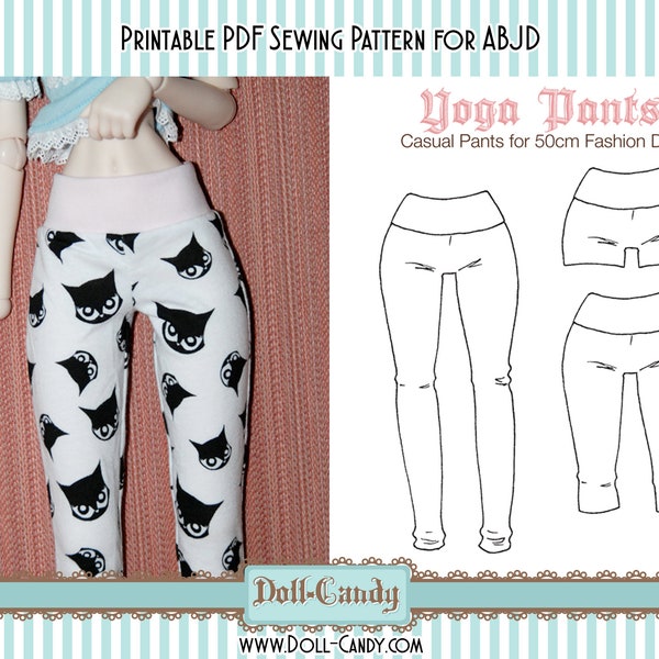 DCP06 - DD size Yoga Pants pattern Digital Download