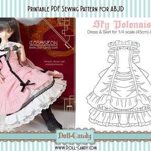DCP21 - MSD Sky Polonaise Dress pattern Digital Download