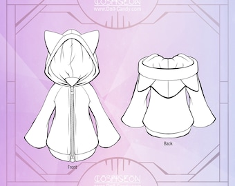 DCP33 SD/DD size Harajuku Hoodie pattern Digital Download
