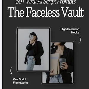 50+ virala AI-skriptprompter | Ansiktslösa TikTok Reels-innehållsvalv | Guide till förmögenhet och tankesätt | ChatGPT-prompter | Mall för innehållsskapare