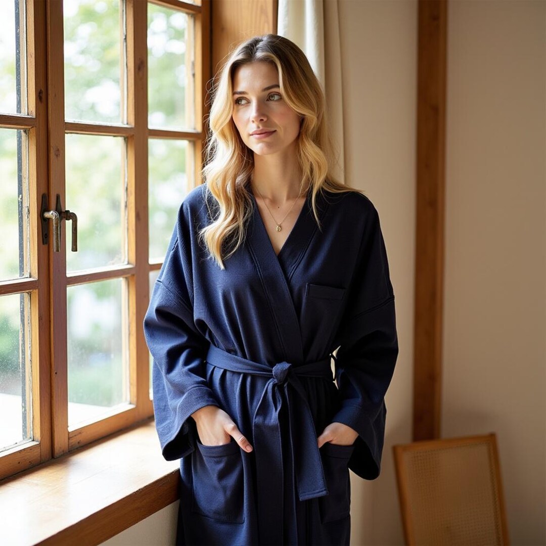 Elgant Robe Elegant Long Robe – Kimono Style, Silk Robe Gift Idea, Loungewear for ...