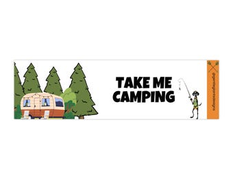 Pegatina para parachoques de camping de gran danés, calcomanía para autocaravana