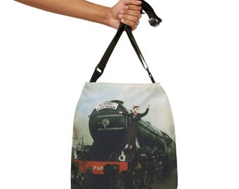 Torba typu crossbody Flying Scotsman | Regulowany pasek | Szkocki terier kolejowy