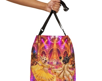 Maharaja Disco Scottish Terrier Crossbody-Tasche | Bollywood-Tanzkunst | Tasche mit verstellbarem Riemen | Geschenk für Hundeliebhaber