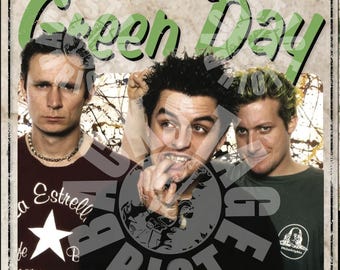 Green Day Trading Card | Nimrod Era Fan Art | Punk Rock Collectible | Billie Joe Armstrong Gift | Handmade Band Card