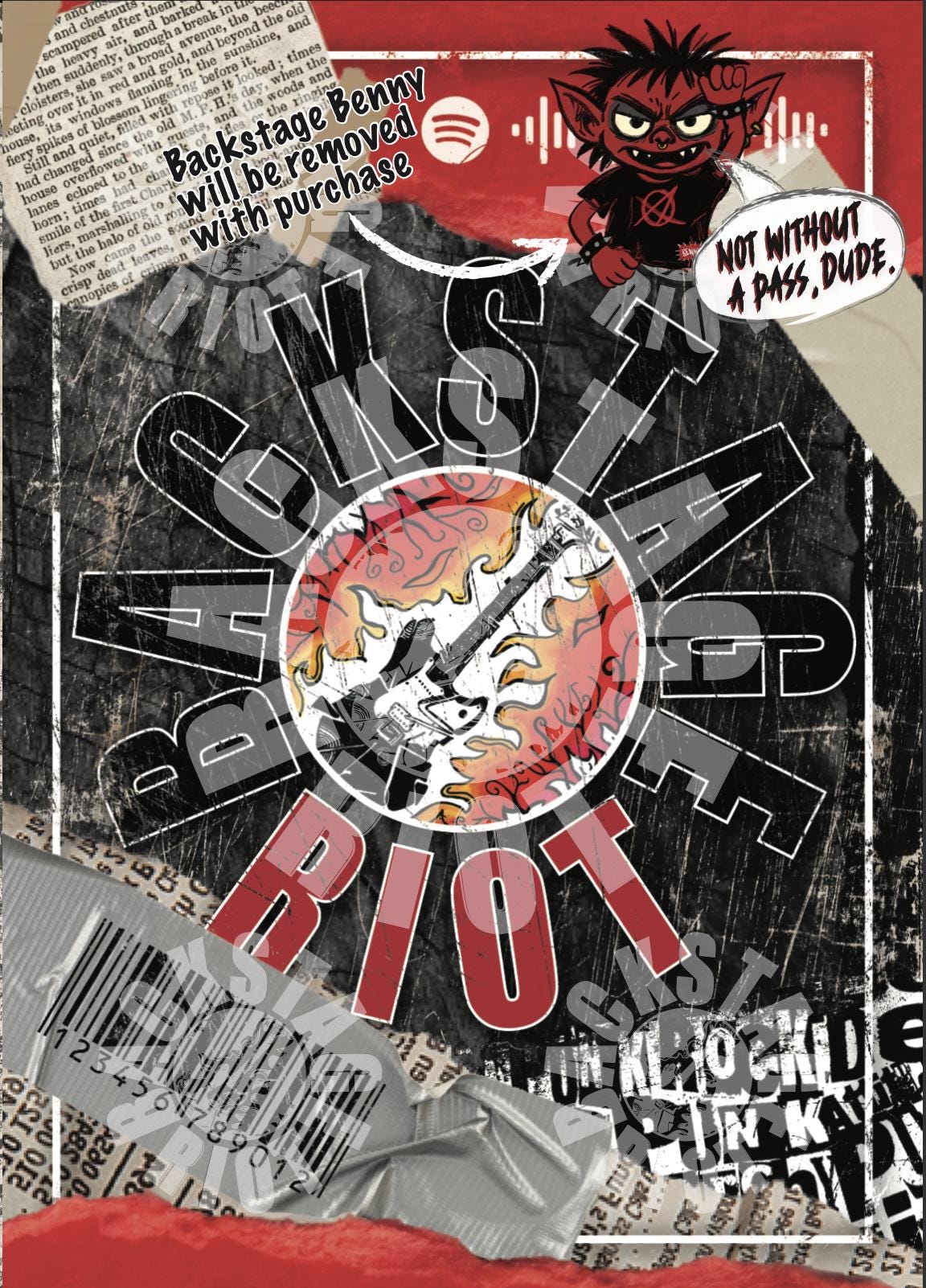 Hole Trading Card – Courtney Love, Riot Grrrl Collectible Fan Art