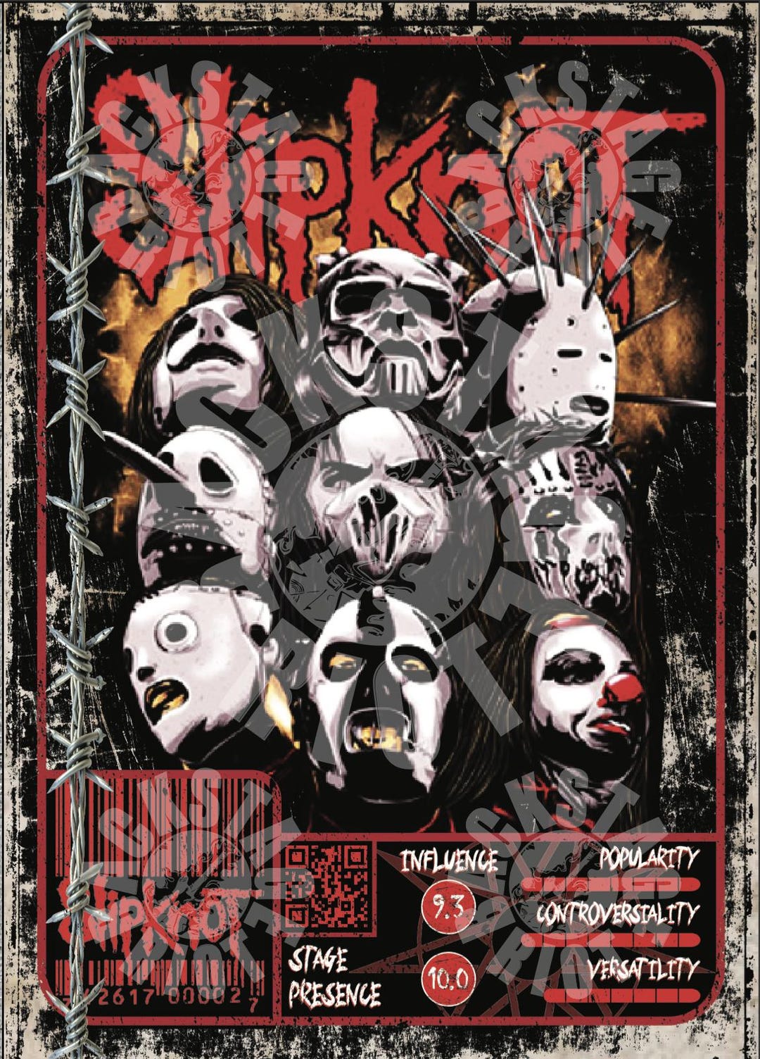 Slipknot Trading Card | Handmade Fan Art, Metal Collectible - Etsy