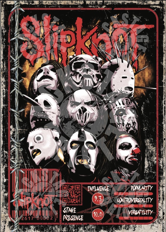 Slipknot Trading Card | Handmade Fan Art, Metal Collectible - Etsy
