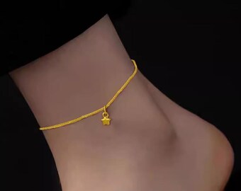 Bracciale Figaro Oro Giallo Bracciale Figaro In Oro Giallo 10k – Braccialetto O Cavigliera Da 9 Pollici, Elegante E Regolabile Braccialetto Cavigliera Oro 9 Pollici - Foto 11