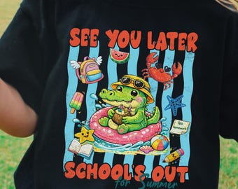 Schools Out Summer Shirt, Kindergarten Pre K School Holiday shirt, Sea Animals Lover Shirt, Summer Vacation Tee, Ocean Sunset Shirt, Coastal