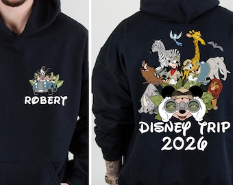 Personalisierte Disney Reise 2026 Sweatshirt, passende Familie Disney Sweatshirt, personalisierte Disney Familienurlaub Sweatshirt, Disney Trip