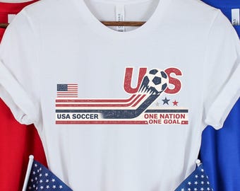USA Soccer Retro Shirt, USA Soccer World Vintage Shirt, United States Football Tee, Soccer Fan Gift, US Soccer Gift, usa Game Day Shirt