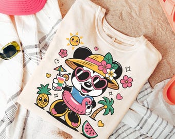 Comfort Colors Mickey Mause Summer T-Shirt, Disney Summer Shirt, Mickey mause Beach Shirt, Mickey friends Holiday shirt, Trendy Summer Tee
