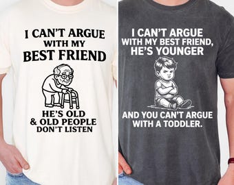Funny Best Friend Shirts for Men, Matching BFF Comfort Colors Tees, My Best Friend, Funny Bro Shirt, Age Gap Besties, Best Friend Gag Gift