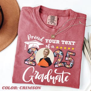 Comfort Colors® Personalized Graduation Shirts, Family Matching Custom Class Of 2025 Graduate Tee, Proud Family Senior T-Shirt