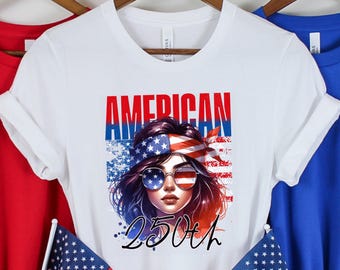 アメリカ合衆国建国250周年記念Tシャツ、独立記念日の愛国グラフィック