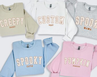 Felpa/Felpa con cappuccio personalizzata per Halloween in famiglia: abiti coordinati spettrali