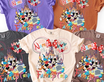 Custom Disneyworld Family Trip Comfort Colors Shirt, Disney Family Vacation Shirt, Personalized Family Matching Shirt, Disney Custom Shirt