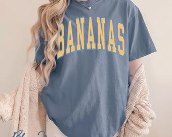 Comfort Colors Retro Banana Baseball T-Shirt, Funny Banana Sports Tee, Vintage Banana Team Shirt, Baseball Lover Gift, Summer Game Day Tee