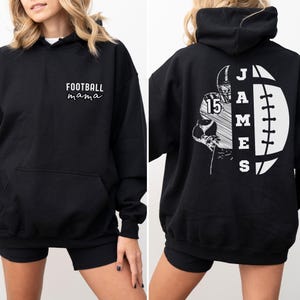 Sudadera con capucha personalizada para mamá de fútbol, camiseta de fútbol con tu nombre, camiseta del día del partido de fútbol, camiseta de la temporada de fútbol, camiseta de mamá de fútbol