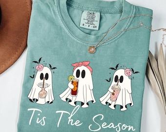 Camiseta fantasma de verano Comfort Colors: camiseta playera de Halloween espeluznante