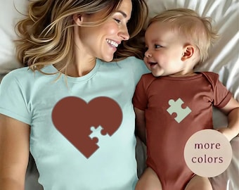 BELLA CANVAS Mom and Son Matching Shirts | Mommy and Me T-shirt or Bodysuit | Mother Daughter Neutral Brown | Mothers Day Gift