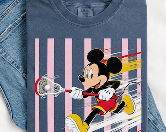 Comfort Colors® Mickey Mause Lacrosse Shirt, Lacrosse Mom Shirt, Lacrosse Shirt, Sports Mom Shirt, Lacrosse Parent Shirt, Mickey Sports Tee