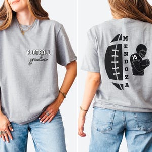 Personalized Football Shirt - Matching Football Player Tee - Adult Youth Team Name - Sports Cheerleader tshirt - Matching fan outfits shirt