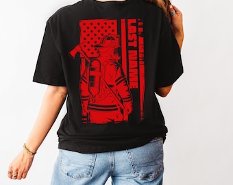 Custom Last Name Firefighter Shirt: Heavyweight Fire Department Gift