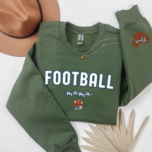 Custom Name Football Sweatshirt Hoodie: Mom, Grandma, School Spirit