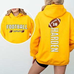 Custom Football Mama Mom Sweatshirt with Kids Number on Back, Football Mama Gift, Football Shirt, High School Football Sweatshirt Hoodie