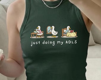 Occupational Therapy Racer Strap Tank, Funny OT Shirt for Occupational Therapist Tank, ADL Silly Goose babt Tee, Pediatric Assistant Student