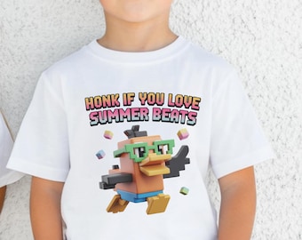 Honk if You Love Summer Beats Toddler Youth Shirt, Summer Gift for Son and Girl Tee, Gamer Fan Merchandise, Gift for boy, Gift for Girl Son