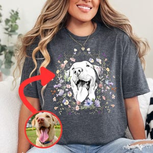 Personalized Pet Portrait Shirt: Custom Dog Cat Graphic Tee
