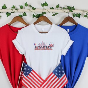 Personalized Name 4th Of July Shirts, Family Shirt, Celebration Shirt, USA T-Shirt, Patriotic Family Tees, Custom Name Matching family tee