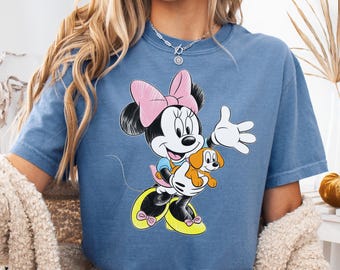 Comfort Colors Retro Minnie Mouse Disney Shirt, Mickey Tee, Retro Mickey Mouse 90's Style Y2K Top, Gift for her