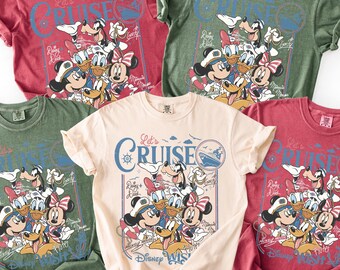 Customize Disney Mickey and Friends Let's Cruise Line Shirt, Family Cruise Vacation 2026 Matching Tees, Disney Magic Wonder Fantasy Wish Tee