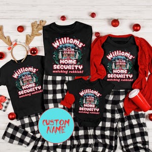 Home Alone Movie Family Matching Christmas Shirts: Home Security watching rubbish