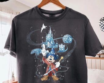 Disney Fantasia Comfort Colors Boxy Tee, Fantasia Sorcerer Mickey Wizard Disney Castle Shirt, Disney Girl Trip, Fantasmic Some T-Shirt