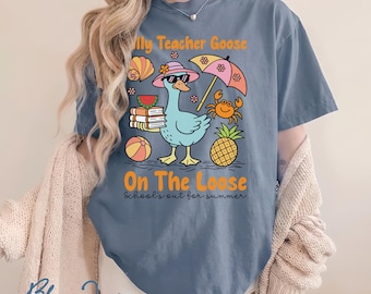 Comfort Colors Silly Teacher Goose Shirt, Funny Teacher Tee, School Out Teacher Appreciation Gift, Summer Teacher Nemo T-shirt, Teacher gift