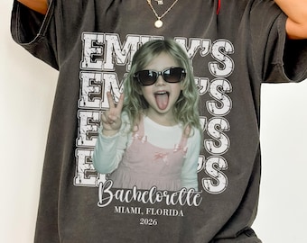 Custom Photo Bachelorette Shirts, Comfort Colors Bridal Party Tank, Personalized Bach Club Shirts, Photo Bride Shirt, Photo Party Tee