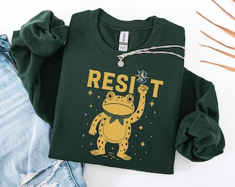 Sweater met hoodie Portland Frog Resist - Anti-ICE Protest-T-shirt