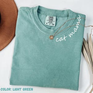 Comfort Colors Cat Mom Shirt: Soft Cotton Cat Lover Tee