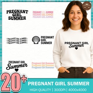 20+ Strand PNG, Schwangerschaft offenbaren Png-Bundle, Schwangeres Mädchen Sommer Png, Babypartygeschenk Png, Mama zu Png, Muttertag Png